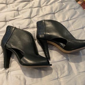 Elliott Luca leather open toe booties